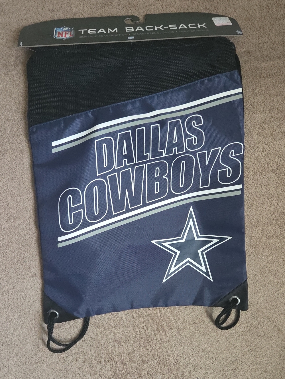 NFL Dallas Cowboys Navy Drawstring Team Back-Sack
